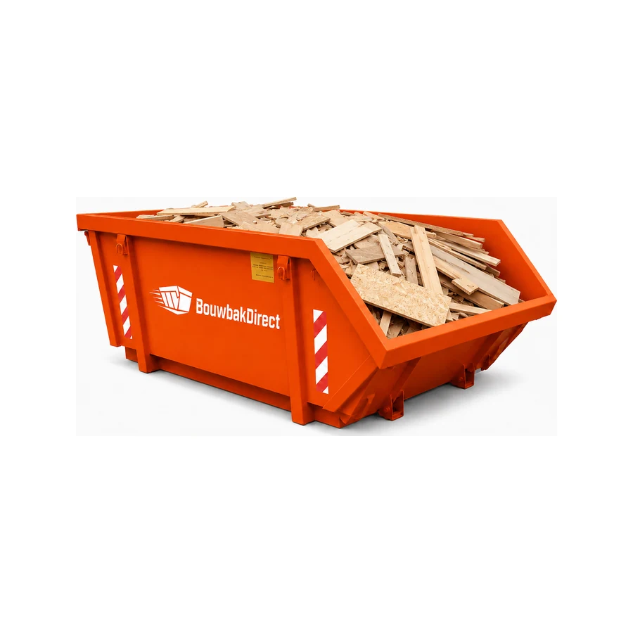 Sloophout container van BouwbakDirect