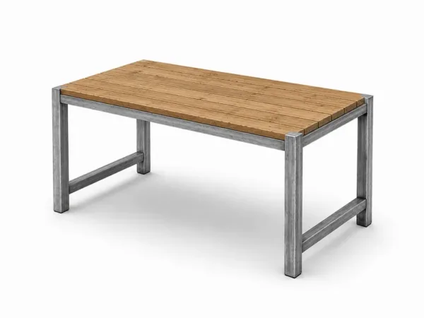 Oude tafel voor de grofvuilcontainer